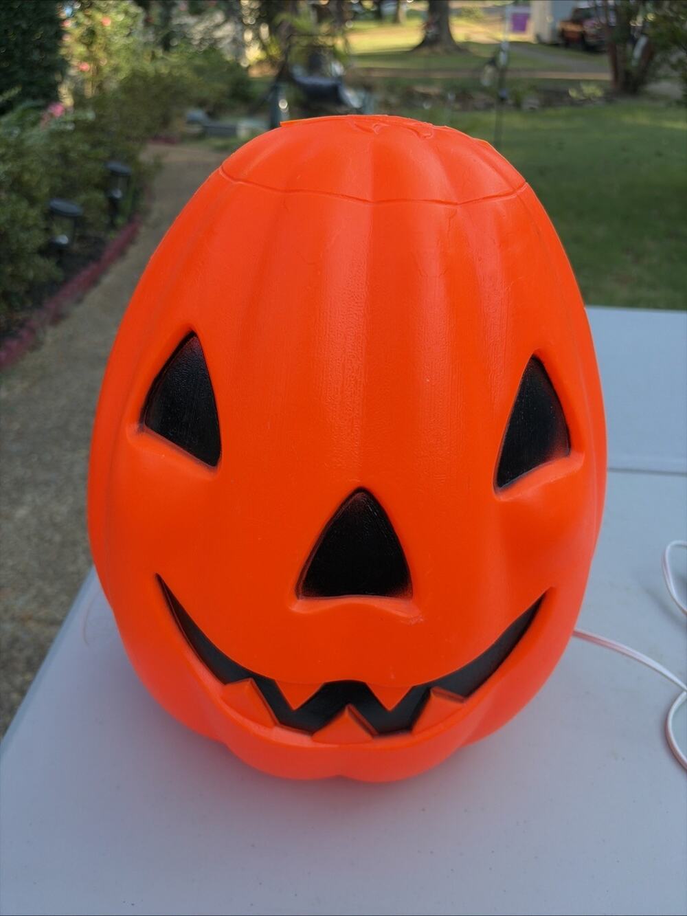 Vintage Empire Halloween Lighted Blow Mold Jack-O-Lantern Pumpkin Decoration 13”